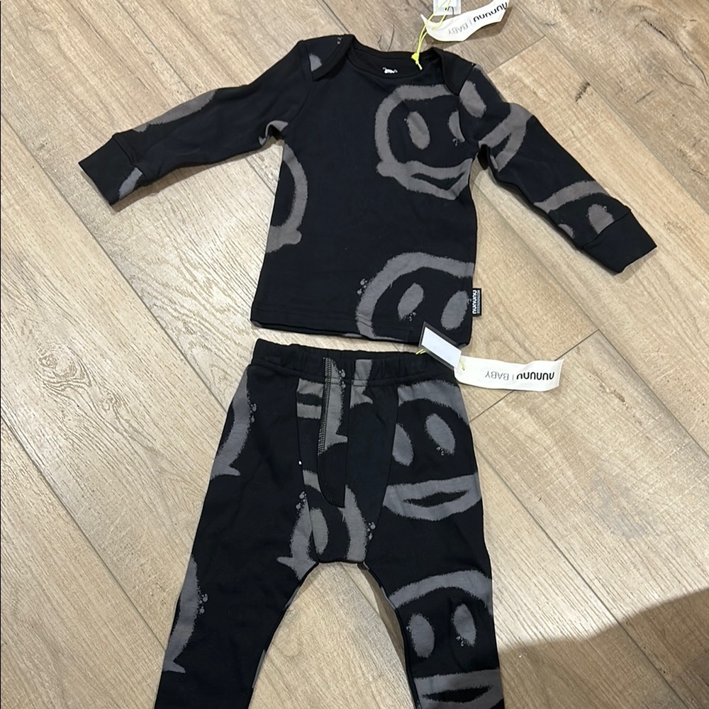 Nununu Black and Gray Kids Pajamas